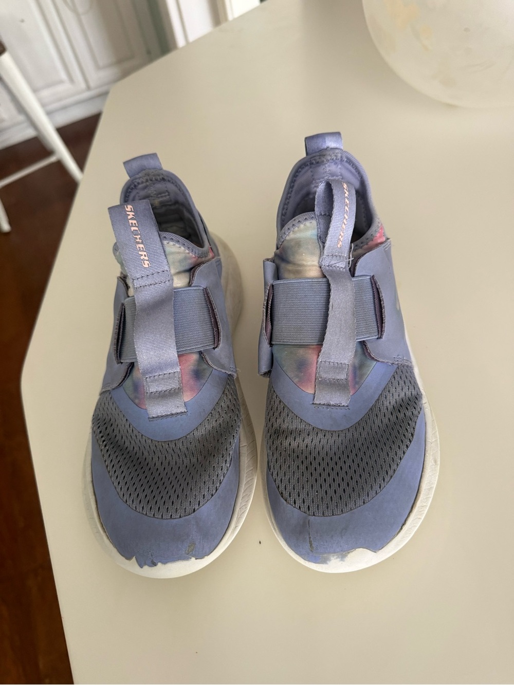 Skechers Kids Slip-On Sneakers in Lavender with Multicolor Accents